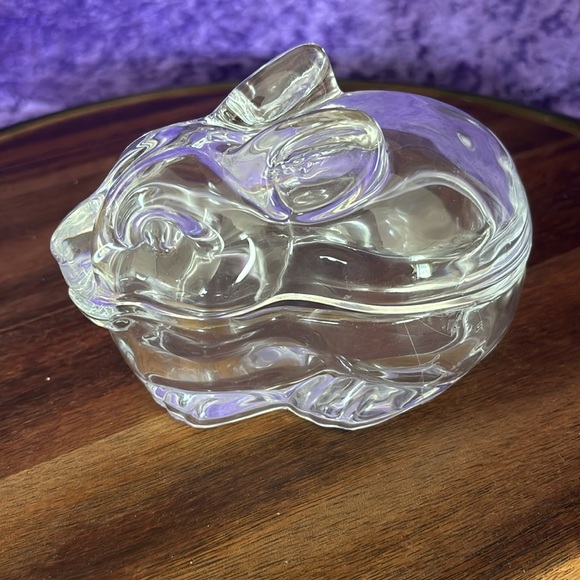 Crate&Barrel Other - Clear Glass Bunny Dish By Crate & Barrel